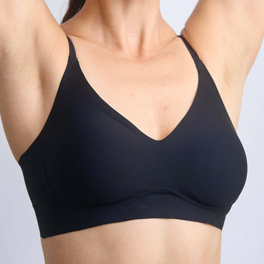 Black V-Neck Soft Bra - Soft Essentials